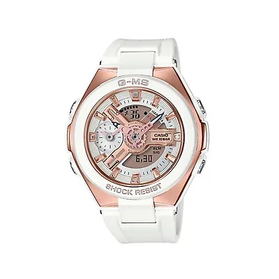 Casio BABY-G White Resin And Rose Gold Dial Watch MSG400G-7A Aus Stock Warranty • $161.39