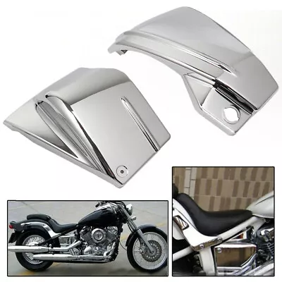 $33.99 • Buy Chrome ABS Battery Side Covers For Yamaha V-Star DragStar 400 650 Custom Classic
