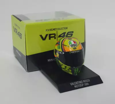 MINICHAMPS 1:10 Valentino Rossi Model Miniature Helmet Moto AGV Motogp 2014 • £21.53