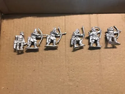 Wargaming Set Of 6 Saxon ArchersMetal Figures 28mm Unpainted • £11