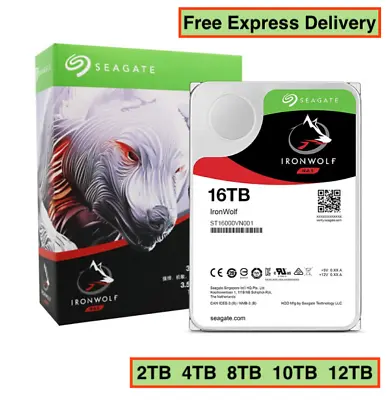 Seagate 2TB 4TB 8TB 10TB 12TB IronWolf 3.5  Internal NAS Hard Disk Drive HDD • $219