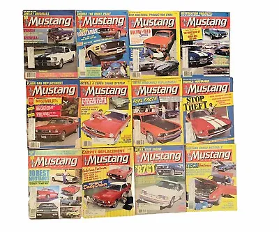 1986 Mustang Monthly CAR Magazines LOT 100% Complete Year - 12 Issues MUSCLE • $24.88