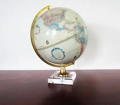 Vintage 9   Relief Globe Lucite Base WORLD CLASSIC Repogle Relief Office Decor • $75