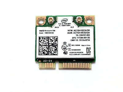 Intel Mini PCI-E WiFi BlueTooth Card 300Mbps For Dell Wireless-N 7260 7260HMW • $6.99