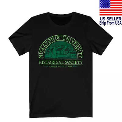 Miskatonic University Historical Society Logo Men's Black T-Shirt Size S To 5XL • $15.99