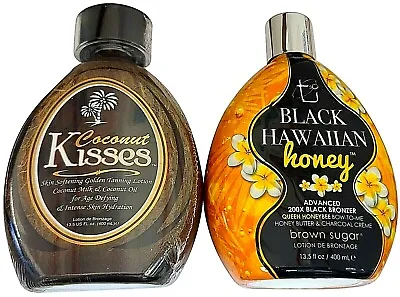 Ed Hardy Coconut Kisses & Black Hawaiian Honey Bronzing Salon Tanning Lotion • $42.99