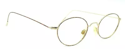 Vintage Neostyle Gold Tortoise Round Metal Eyeglass Frames 46mm • $35.99