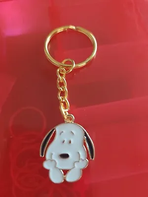 £2 • Buy Snoopy Gold Coloured Keyring Keychain Bag Purse Charm Metal Peanuts