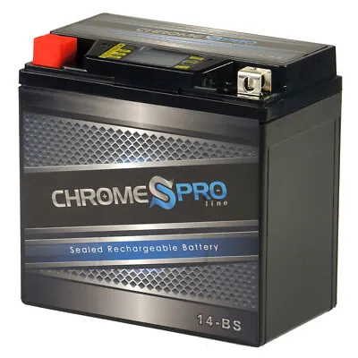 YTX14-BS Chrome Pro Series High Performance ATV Powersport IGel Battery • $53.50