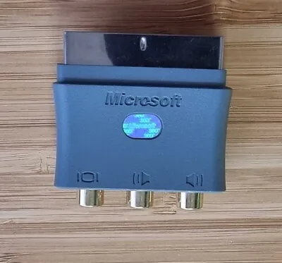 OFFICIAL Microsoft XBOX 360 SCART Adapter - RGB AV Connector Plug • £2.99