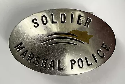 Very Unusual SOLDIER MARSHAL POLICE Badge  • $225