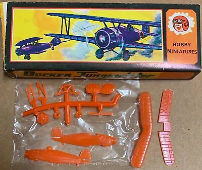 Hobby Miniatures Bucker Jungmeister Mini Plane Plastic Model Kit Hong Kong Vtg • $50