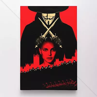 $26.63 • Buy V For Vendetta Poster Canvas Movie Print #3108