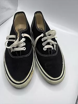 Vintage Vans Shoes Size 8 70's 80's Blck Classic Low Top USA Made -19043VDR-6 • $199