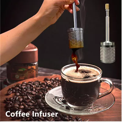 Portable Coffee Filter Screen Camping Stainless Steel Coffee Maker Tea Infusers • $16.23