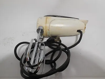 Vtg MC 50's Sunbeam Mixmaster Junior Hand Mixer Beaters Model J Clean & Working • $39.99