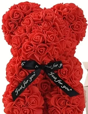 New Rose Bear/Valentine's Day Gift/Handmade/10-inch/With Gift Box • £5