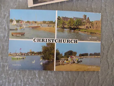 Postcard Christchurch Multi View 1966 Salmon • £2.25