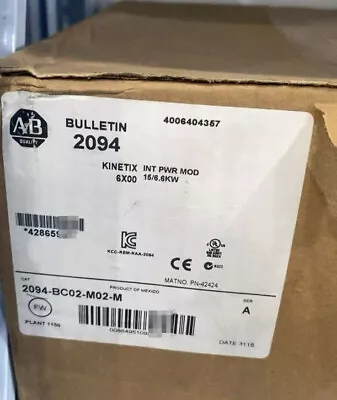 NEW 2094-BC02-M02-M Kinetix 6200/6500 Integrated Axis Module Fast Shipping 1pcs • $3988