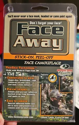 (11) NEW Face Away Camouflage By Mossy Oak 16pc Per Sheet Stick On Peel Off • $43.99