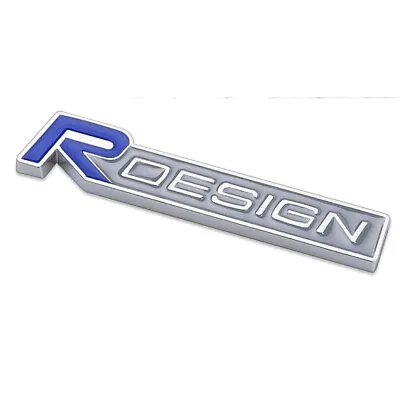 Volvo R DESIGN BLUE Silver Grill Badge Front Emblem XC60 V70 S60 V40 V60 C30 V50 • £6.71