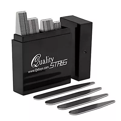 44 Metal Collar Stays - 4 Sizes In A Box For Men (Mix) • $15.61