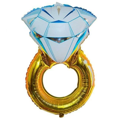 $9.99 • Buy 32  Jumbo Engagement Diamond Ring Shaped Foil Balloon