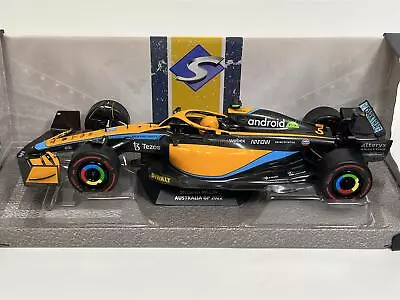 Daniel Ricciardo #3 McLaren MCL36 Australia GP 2022 1:18 Scale Solido 1809101 • $170.20