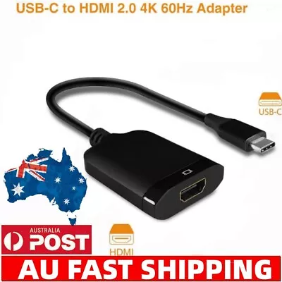 Type C To HDMI 2.0 Cable Thunderbolt USB-C To HDMI 4K 60Hz Adapter For Apple Mac • $22.99