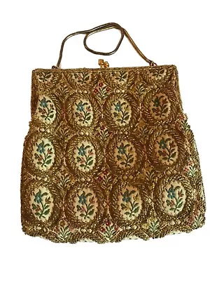 Walborg Vintage Evening Purse Bead Braided Embroidery  • $28