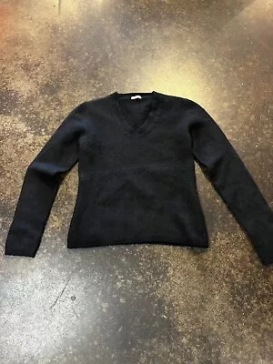 Malo Black Shrunken Cashmere V Neck Sweater 40 XS • $30