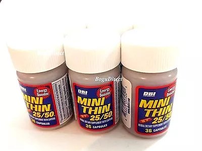 5 X 30 Ct BOTTLES MINI THIN 25/50 EF ENERGY BOOSTER ( 150 ) PILLS • $26.99