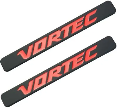 2x Vortec Emblems Badges For  2500hd Truck Sierra Silverado Black Red • $11.89