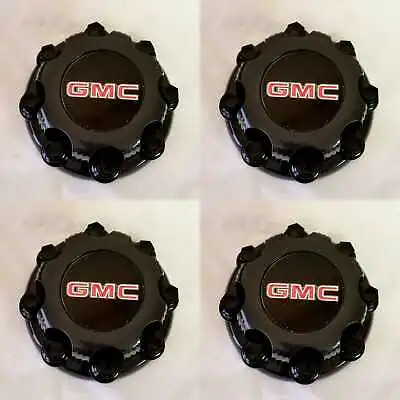 4PCs Center Caps For Select  GMC Truck Van 8 Lugs BLACK () 16  Wheel Covers • $56.39