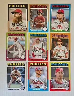 Philadelphia Phillies 2024 Topps Heritage Baseball Card Lot - SP's White Border • $12.99