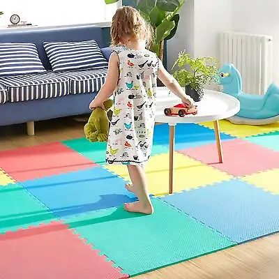 18pc Baby Crawling Puzzle Mat Soft EVA Foam Kids Play Carpet Home Floor Mats Gym • £12.99