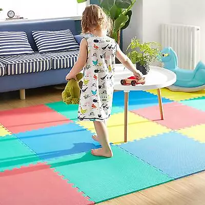 18pc Baby Crawling Puzzle Mat Soft EVA Foam Kids Play Carpet Home Floor Mats Gym • £10.19