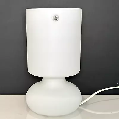 Ikea Lykta Lamp White MATTE Glass Vintage Retro Handblown Mushroom Discontinued • £38.99
