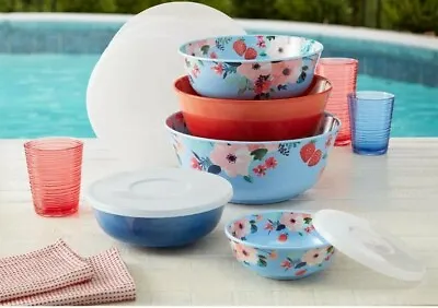 Member's Mark ~ Ten (10) Piece Melamine ~ Nesting Bowl Set ~ Farmstand Floral • $48