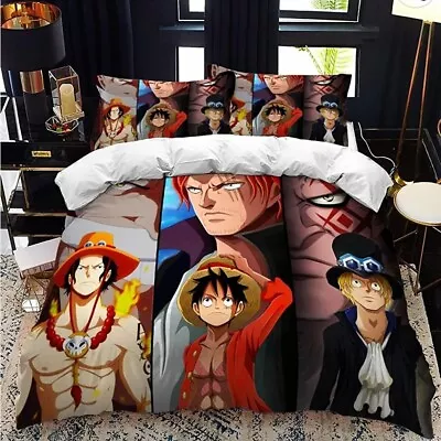 Monkey D Luffy Manga  One Piece  Bed Set 3D Anime Duvet  Cover Bed Set Queen • $75