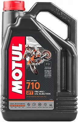 Motul 710 Racing 2 Stroke Full Synthetic Motorcycle Oil 1 Gallon 4 Liter 104035 • $63.96