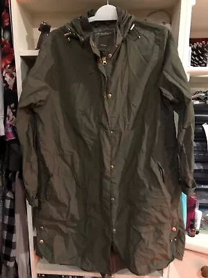 Ilse Jacobsen Hornbaek Hooded Green Raincoat size 14 • £65