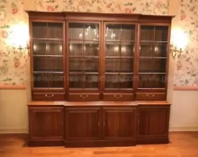 Vintage Mahogany Breakfront China Cabinet By Grosfeld House • $1200