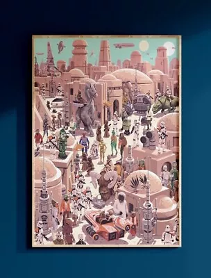 Star Wars Tatooine Poster Mos Eisley Luke Skywalker Obi Wan A New Hope Poster • $28.99