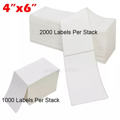 4000/5000 4 X6  Fanfold Direct Thermal Shipping Labels For Zebra & Rollo Printer • $59.95