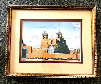 Ronnie Williford Original Vintage Taos Church Watercolor • $700