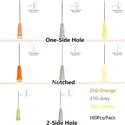 100PCSDental Needle Syringe Sterile Endodontic Disposable Irrigation Needle Tips • $13.90
