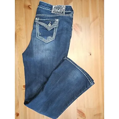 $23.80 • Buy Hydraulic Womens Lola Slim FLare Dark-Wash Jeans 18
