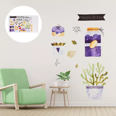  2 Pcs Wall Sticker Decalque Appliques Embellishments Japanese Decor Water Proof • £10.78