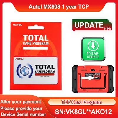 Original MaxiCheck MX808 One Year Update Service (Subscription) TCP Card Program • $95.99